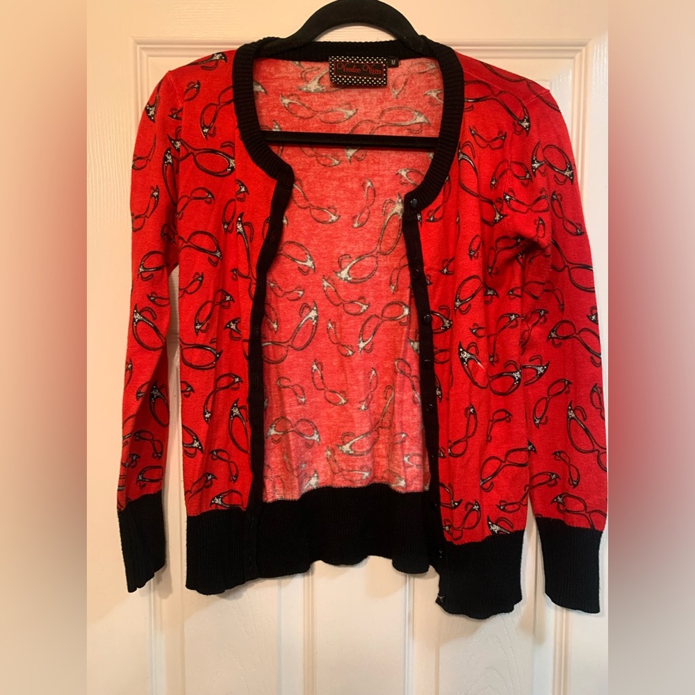 Voodoo Vixen cateye glasses pinup style cardigan